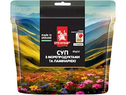 Суп з морепродуктами СТО ПУДІВ 30г та ламінарією, zip пакет