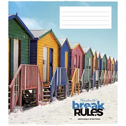 Зошит учнівський Школярик Break the rules, у клітинку, 24 аркуші, ВД-лак, 25 шт. (024-3220K) - мініатюра 2