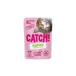 Вологий корм Catch! для дорослих котів з індичкою та овочами в желе 85г*24шт