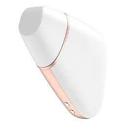 Стимулятор Satisfyer Love Triangle Вакуумний кліторальний з вібрацією, 14.5х5.6 см білий - мініатюра 3