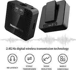 Мікрофон XIAOKOA BKB-10-2-контактний бездротовий, 2,4G, 0,14 дюйма 3,5 мм, зовнішній мікрофон для смартфона - мініатюра 2