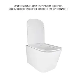 Підвісний унітаз Qtap Crow Ultra Quiet + інсталяція Qtap Nest 4 в 1 (квадратна клавіша Chrome), Білий - мініатюра 8