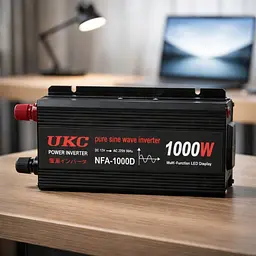 Перетворювач напруги 12 V-220 V UKC 1000 Вт з чистою синусоїдою / автомобільний інвертор 12 в 220 В з цифровим дисплеєм та USB виходом - мініатюра 3