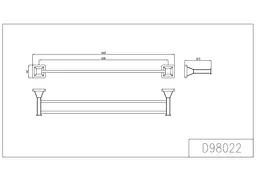 Тримач для рушника Gappo G1909 660 мм хром - мініатюра 2