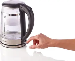 Gorenje Електрочайник 1.7л, 2,200 Вт, strix контроль, скло, чорний - мініатюра 10