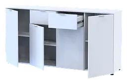 Комод Doros Рон 7 Білий 4 фасади 2 шухляди 160х38х81 (44900222) - мініатюра 3