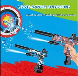 Бластер Pistol Drum Gel Ball 5000 шт. гель кульок з бризками red - мініатюра 3
