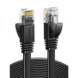 Патч-корд Ugreen NW102 Cat 6 U/UTP flat Black 1 м (50173) - мініатюра 2