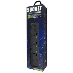 Мережевий фільтр T25-QC (3 х розетки 2 х USB 2 х Type-C) 2 м - мініатюра 5