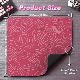 Ігровий килимок Attack Shark CM02 / 40*45 см / Pink Lines - мініатюра 5