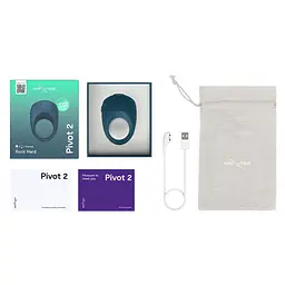 Ерекційне смарт-віброкільце We-Vibe Pivot 2 Slate - мініатюра 11