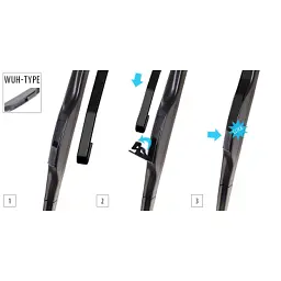 Щітка склоочисника OXIMO гібридна 450 mm/18 (WUH450) - мініатюра 4