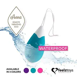 Віброяйце FeelzToys Anna 6,3 см (блакитний) - мініатюра 8