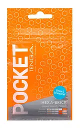 Мастурбатор Tenga Pocket Hexa-Brick білий - мініатюра 2
