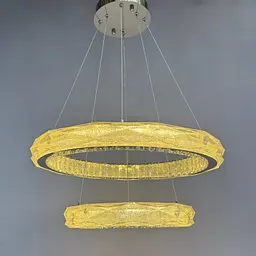 Підвісна світлодіодна кришталева люстра Linisoln 7976-60*40 FG, золото, 80 Вт, від 15-17 м² - мініатюра 5