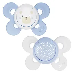 Силіконова пустушка Chicco Physio Comfort, 0-6 міс., блакитна, 2 шт. (74931.21.00.00)