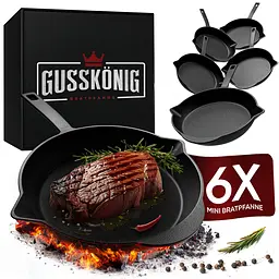 Набір міні-сковорідок Gusskoenig чавунні 6 шт. (170639) - мініатюра 3