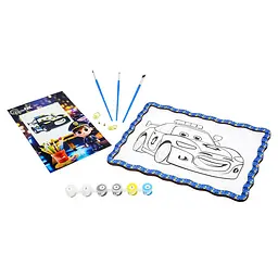 Дитячий набір для розпису по дереву "Поліцейська машинка" PuzzleOK Puz-22952 формат А4 - мініатюра 3