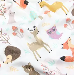 Пелюшка багаторазова Cosas непромокаюча Animals Mushrooms 70х120 см, бежева - мініатюра 5