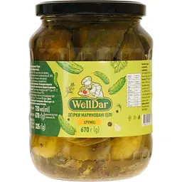 Огірки WellDar мариновані слабокислі 675 г (914183)