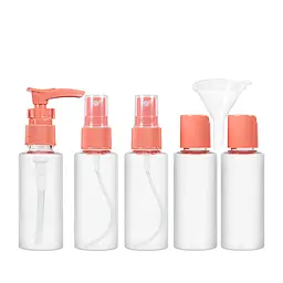 Дорожній набір ємностей для косметики WH Travel Bottles Set. 5 шт, Бордовий - мініатюра 2