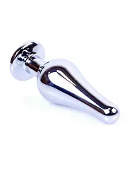 Анальна пробка - Jewellery Silver BUTT PLUG- Green - мініатюра 5