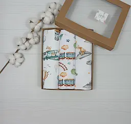 Пелюшки дитячі a.l.babybox Потяг 50х80 см 3 шт. Різнокольоровий (NA 18169995)