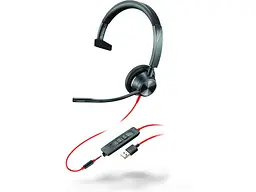 Навушники з мікрофоном POLY BlackWire 3315 USB-A Mono Black (76J12AA)