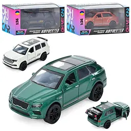 Джип металлический инерционный 1:36 АвтоСвит, свет, звук (AS-2973)