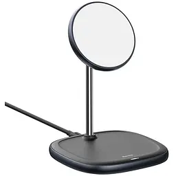 Зарядна підставка Baseus Swan Magnetic Wireless Charger (набір для Iphone 12) 15 W (WXSW-01) чорна