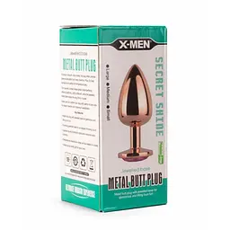 Анальна пробка з кристалом X-Men Secret Shine Pink Jewell, 8,2 см (рожевий) - мініатюра 6