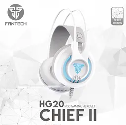 Ігрові навушники з мікрофоном Fantech HG-20 White 7.1 Channel RGB - мініатюра 2