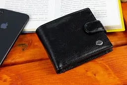 Стильне шкіряне портмоне ST Leather В 103 чорне 9,5 см - мініатюра 7