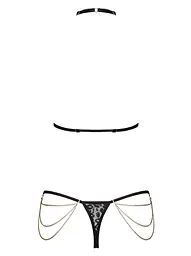 Комплект з ланцюжками Obsessive Pantheria 2-pcs Set black S/M - мініатюра 4