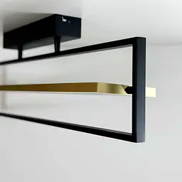 Світильник LED smart PRADA+пульт 60W 3000-5000K IP20 прямокутник чорно-золотий Violux ( 220725 ) - мініатюра 4