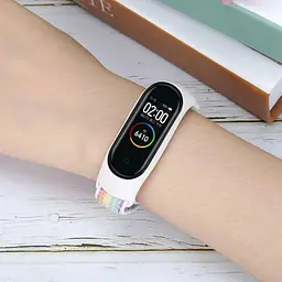 Ремінець BeCover Nylon Style для Xiaomi Mi Smart Band 7 Rainbow (707668) - мініатюра 2