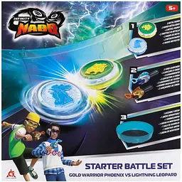 Набір Auldey VI Starter Battle Set Золотий Воїн Фенікс проти Сліпучий Леопард Gold Warrior P Infinity Nado det0018408