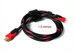 Кабель HDMI-HDMI 1.5 метра для під'єднання DVD-плеєрів супутникових ресиверів ігрових приставок і комп'ютерів - мініатюра 4