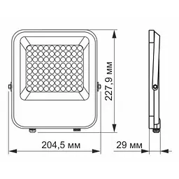 Прожектор Videx LED PREMIUM VIDEX F2 50W 5000K (VL-F2-505G) - мініатюра 2