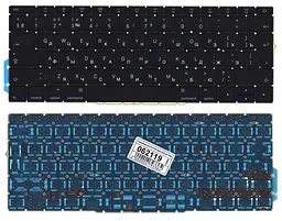 Клавіатура для ноутбука Apple MacBook (A1708), чорна, (без рамки), RU (великий ентер)