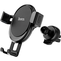 Автотримач Hoco CA56 Plus Armor Metal Gravity Car Holder (Black) [73706] - мініатюра 1