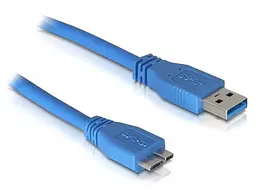 Кабель USB - USB Micro B 0.8 м Atcom 12825 блакитний - мініатюра 1
