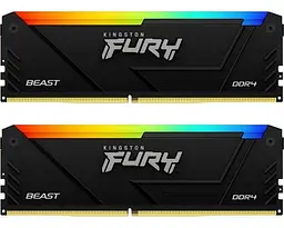 Модуль пам'яті Kingston Fury DDR4 32GB (2x16) Kingston 3200MHz FURY Beast RGB (KF432C16BB12AK2/32)