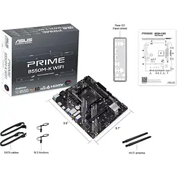 Материнська плата ASUS PRIME B550M-K WIFI (PRIME B550M-K WIFI) (Socket AM4, AMD B550, Micro-ATX) - мініатюра 8