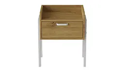 Тумба модульна Ferrum-decor Бетті 540x450x320 метал Білий ДСП Дуб Артізан 16 мм (FRD-102995)