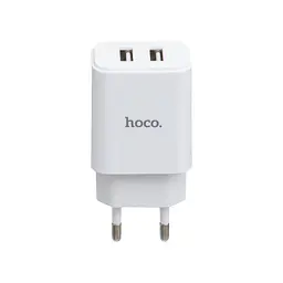 Мережевий зарядний пристрій Hoco C62A 2USB 2.1A White + USB Cable XiaomicroUSB