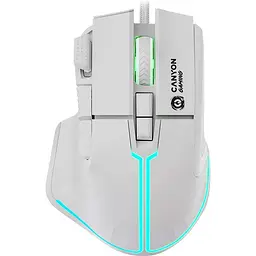 Миша Canyon mouse Fortnax GM-636 RGB 9buttons Wired White (CND-SGM636W)