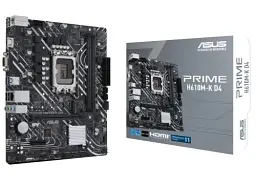 Мат.плата LGA1700, Asus PRIME H610M-K D4, H610, 2xDDR4, Int.Video(CPU), 4xSATA3, 1xM.2, 1xPCI-E 16x 4.0, 1xPCI-E 1x 3.0, ALC997, GLan, 3xUSB3.2/5xUSB2.0, VGA/HDMI, MicroATX