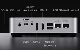 Неттоп Chuwi AuBox 8745, Silver, Ryzen 7 8745HS (8x3.8-4.9 GHz), 16Gb Windows 11 Pro, кріплення VESA у комплекті (CWI603) - мініатюра 5