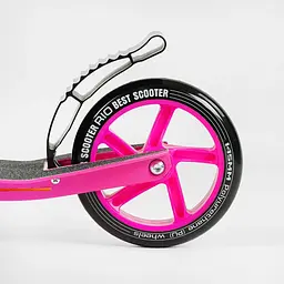 Самокат Best Scooter Rio 68-89х54.5 см Рожево-чорний 000283539 - мініатюра 4